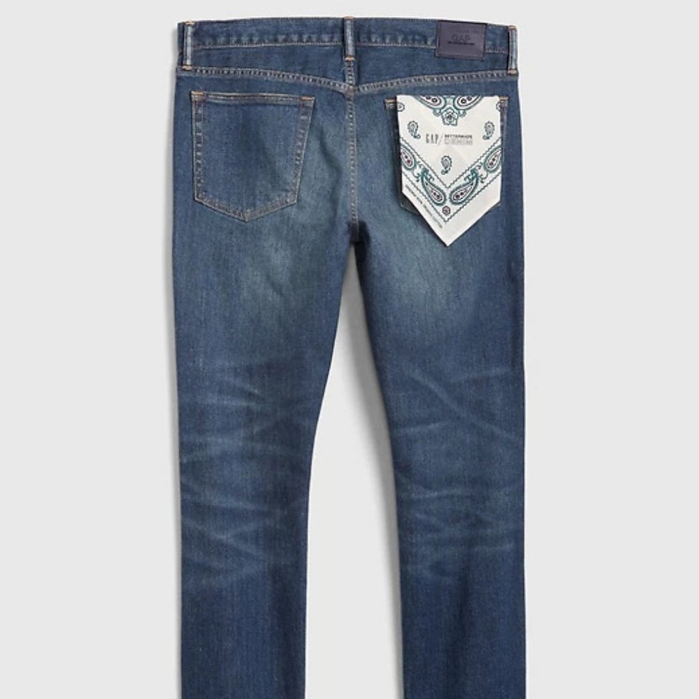 Gap Slim Bettermade Denim Jeans 29/32 Dark Wash + - Picture 1 of 9
